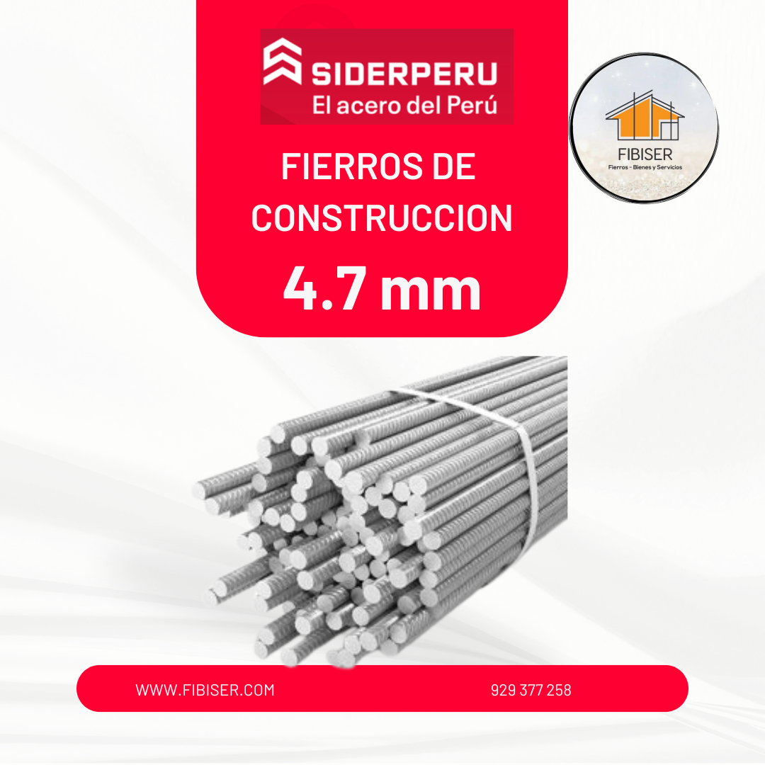 09) Fierros Corrugado 4.7mm SiderPeru